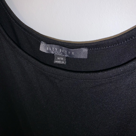 Suzy Shier Wide Leg Paper Bag Waist Cropped Romper - Picture 3 of 4